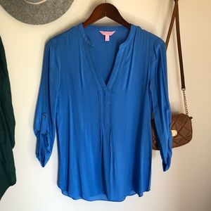 Lilly Pulitzer Flowy Button Front Blouse